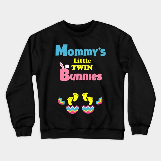 Easter Expecting Mom Twins Pregnancy Announcement Gift Crewneck Sweatshirt by craiglimu